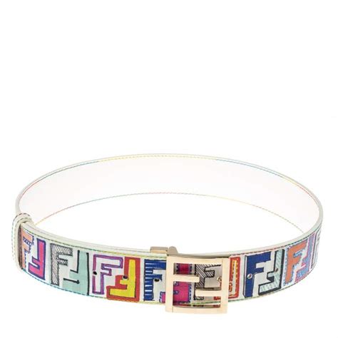 light blue fendi belt|Fendi multicolor belt.